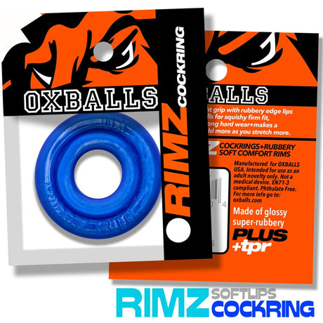 Oxballs Rimz Cock Ring Pool Blue