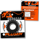Oxballs Plushy Padded Soft Cock Ring Black Mica