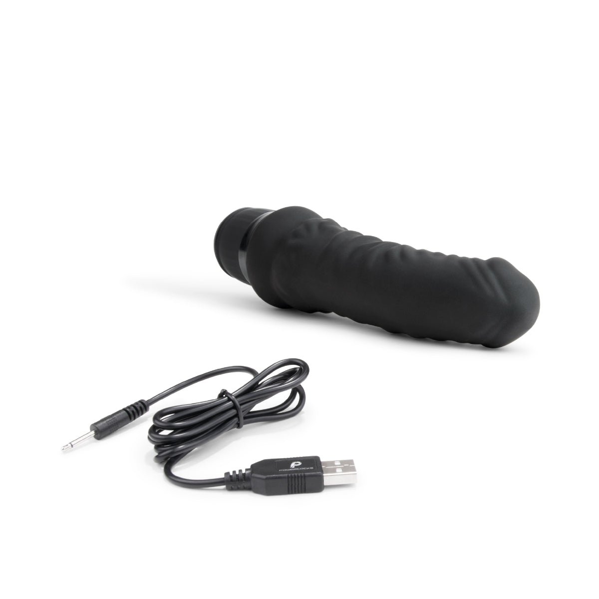 Powercocks Realistic Vibrator Black 6 Inch