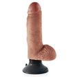 King Cock Vibrating Cock Dildo With Balls Tan 7 Inch