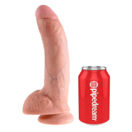 King Cock Dildo With Balls Pink 9 Inch