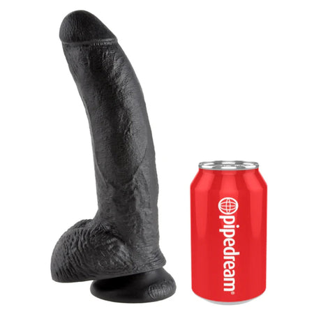 King Cock Dildo With Balls Black 9 Inch