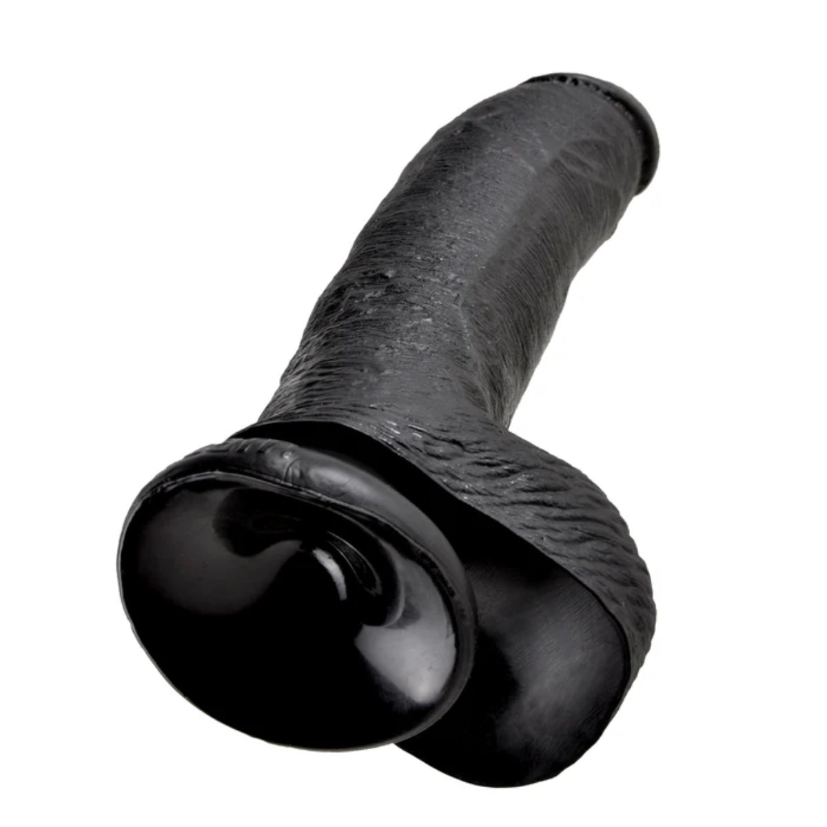 King Cock Dildo With Balls Black 9 Inch