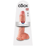 King Cock Dildo With Balls Pink 10 Inch