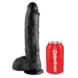 King Cock Dildo With Balls Black 10 Inch