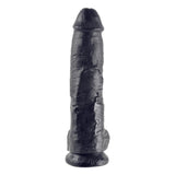 King Cock Dildo With Balls Black 10 Inch