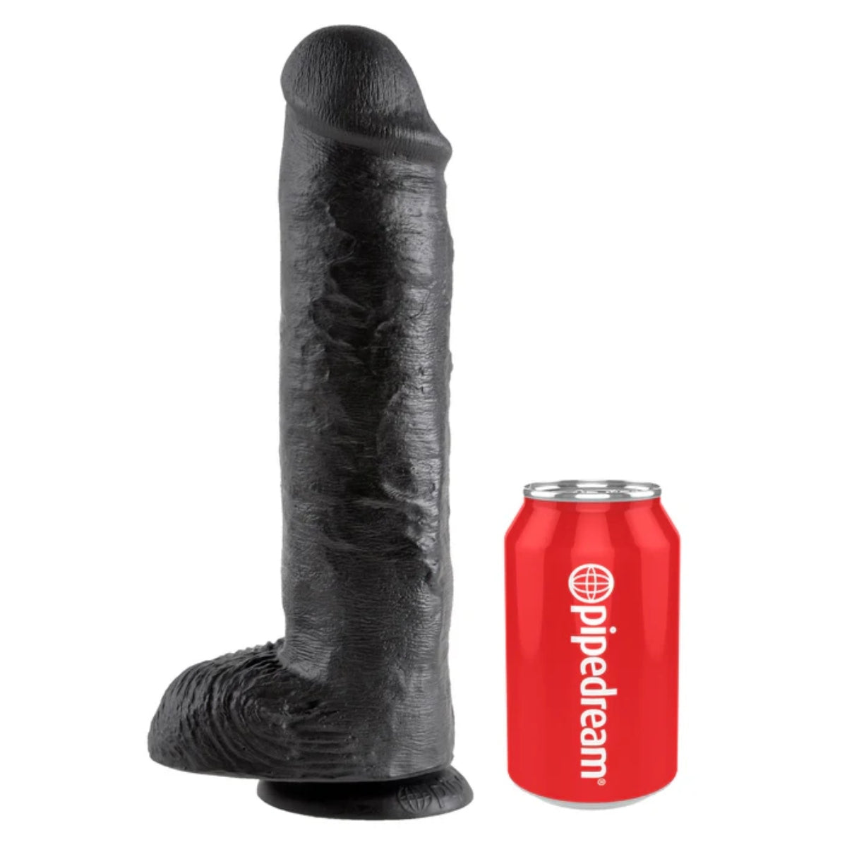 King Cock Dildo With Balls Black 11 Inch