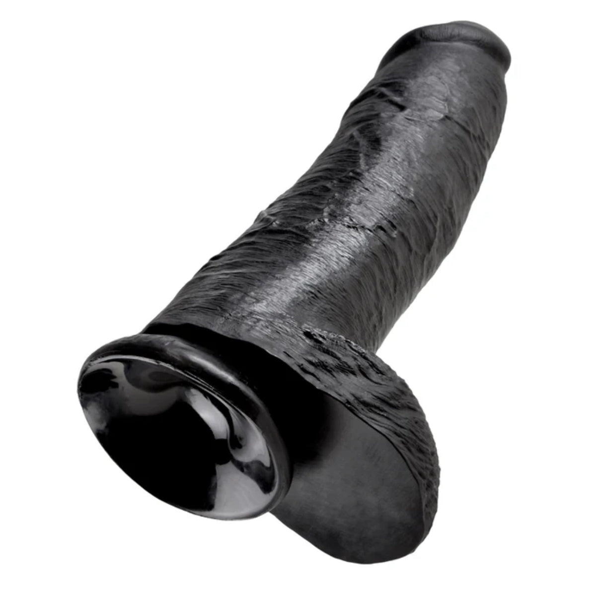 King Cock Dildo With Balls Black 12 Inch