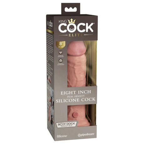 King Cock Elite Dual Density Silicone Dildo Pink 8 Inch