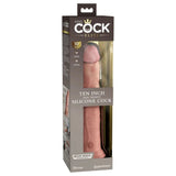 King Cock Elite Dual Density Silicone Dildo Pink 10 Inch