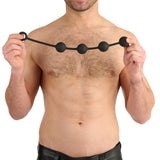 Prowler RED Silicone Anal Beads Black Medium