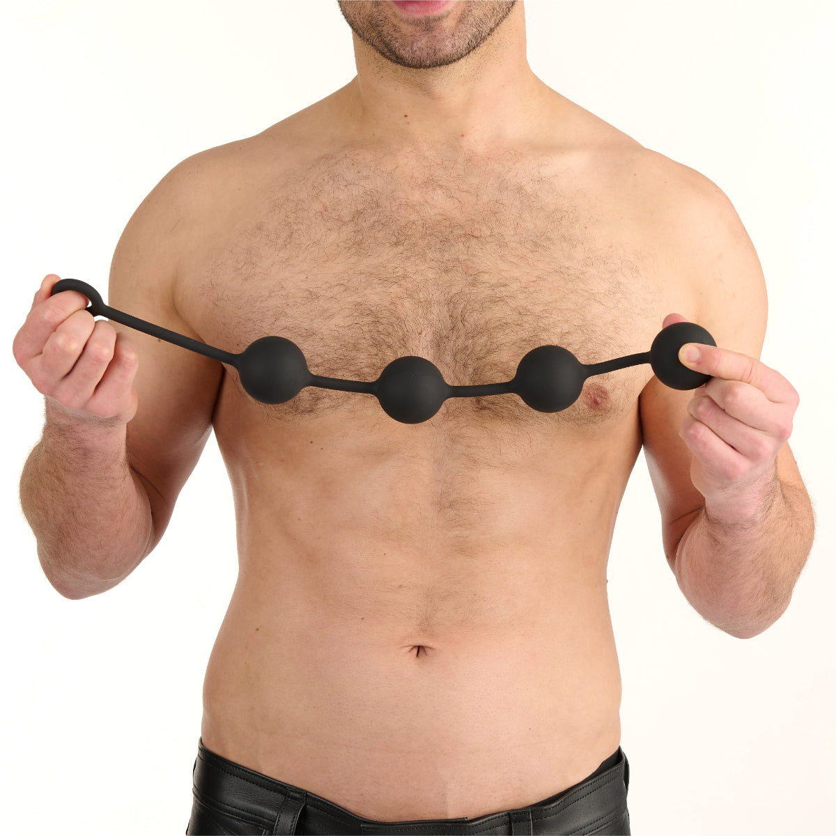 Prowler RED Silicone Anal Beads Black Large