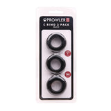 Prowler RED Cock Ring 3 Pack Black