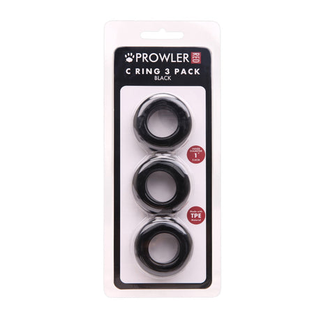 Prowler RED Cock Ring 3 Pack Black