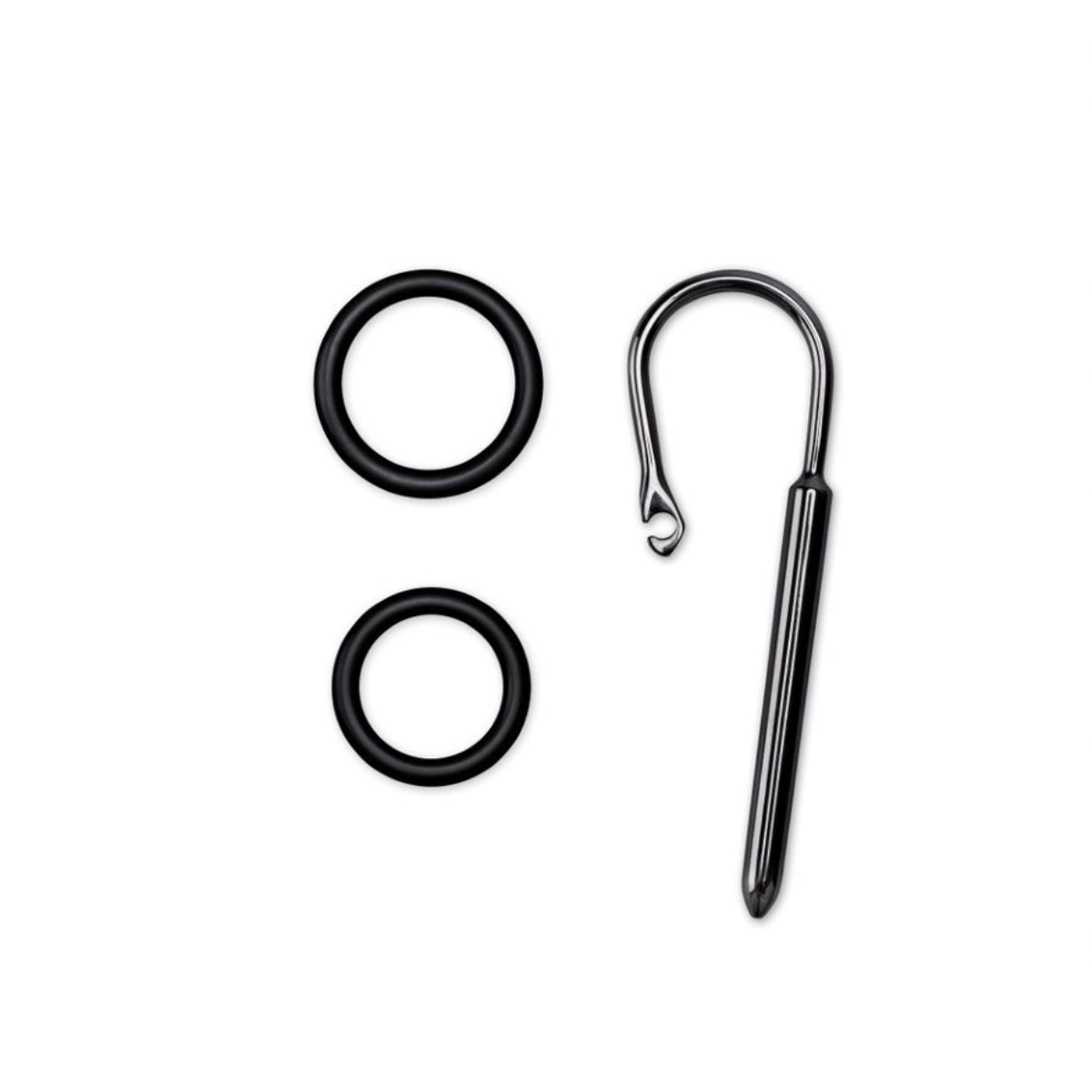 Prowler RED Urethral Plug & Ring Silver Black