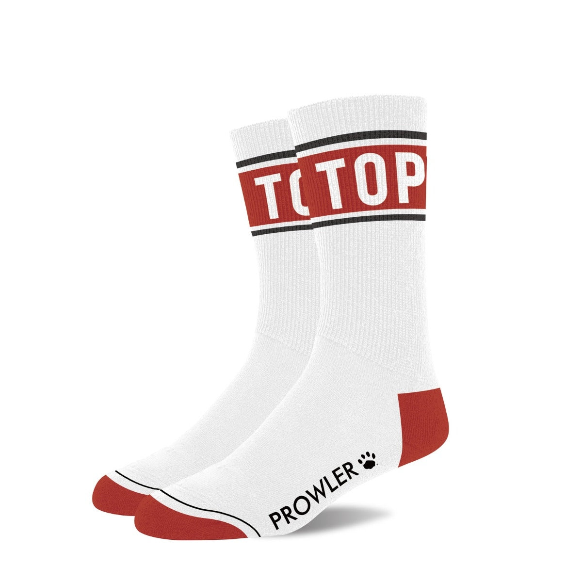 Prowler Top Socks White Red