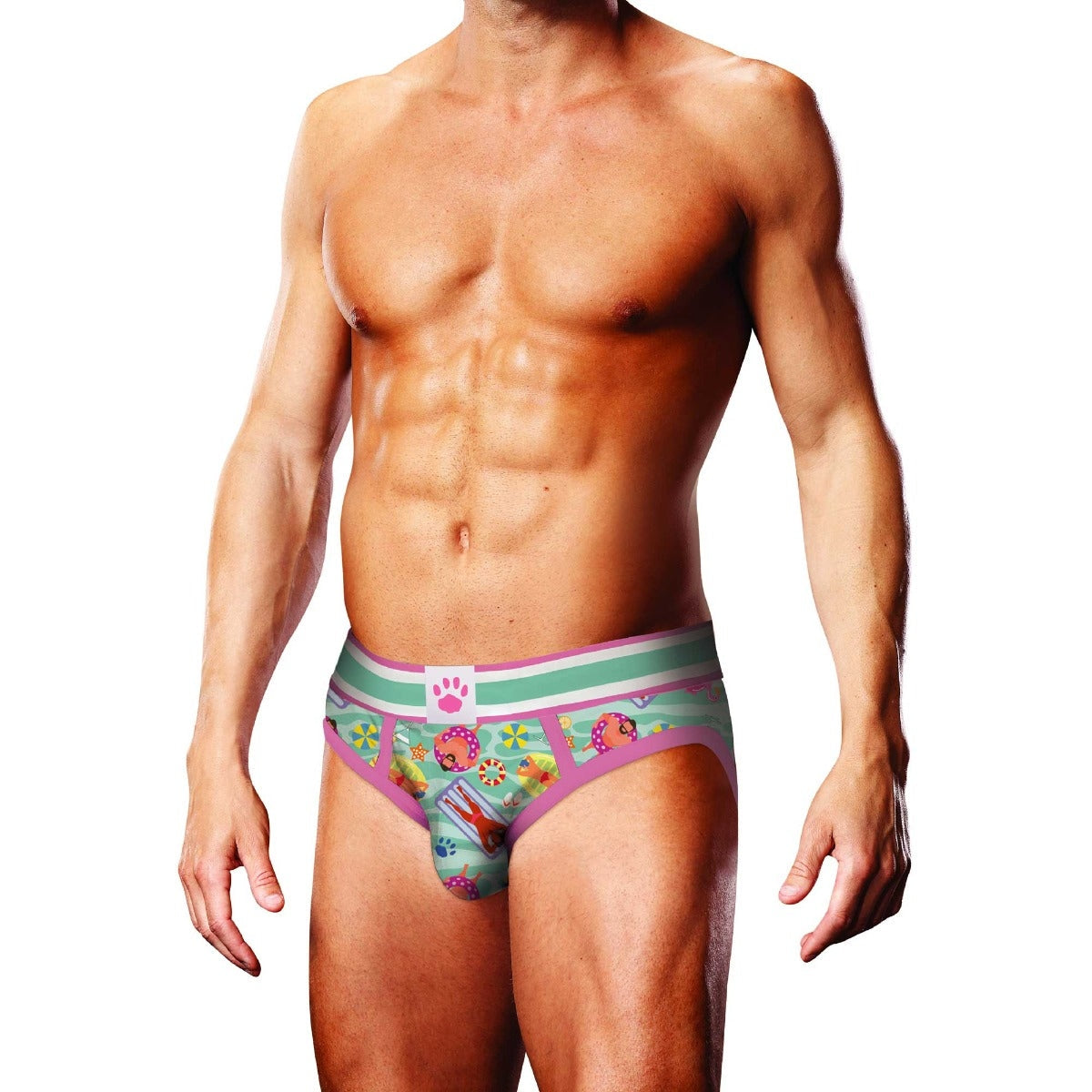 Prowler Swimming Brief Green Pink