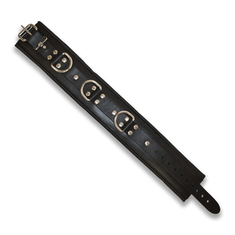 Prowler RED Leather Lockable Collar Black