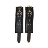 Prowler RED Leather Lockable Wrist Restraints Black