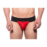 Prowler RED Leather Pouch Jock Strap Black Red