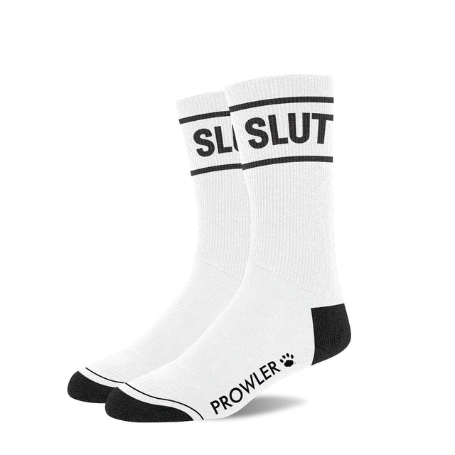 Prowler RED Slut Socks White Black