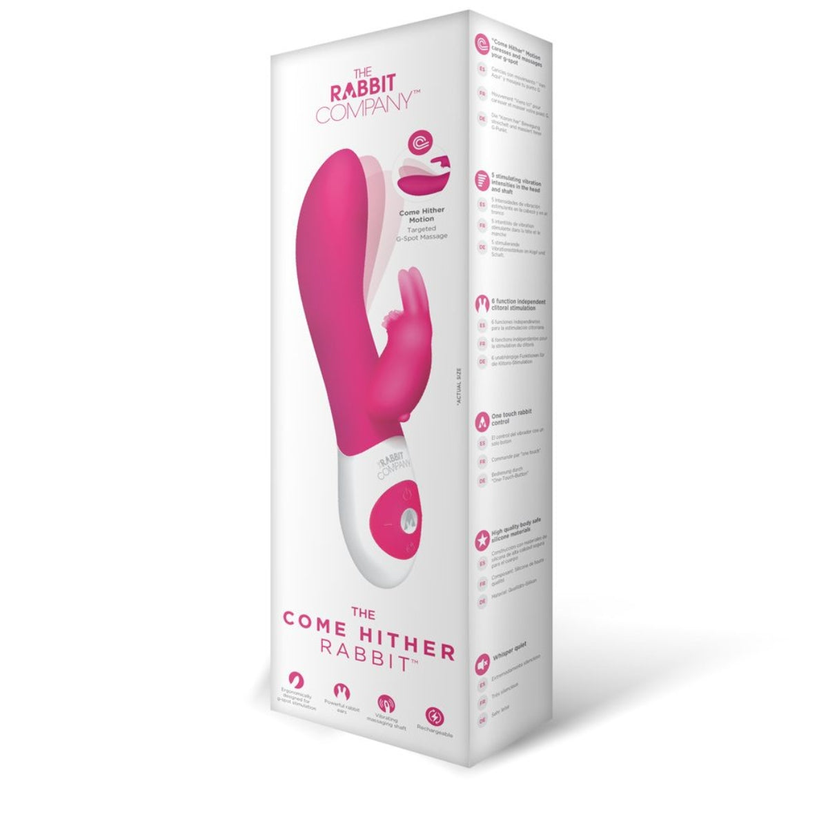 The Rabbit Company The Come Hither Rabbit Vibrator Hot Pink