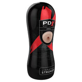 PDX Elite Vibrating Anal Stroker Pink Black