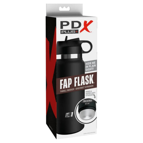 PDX Plus Fap Flask Thrill Seeker Bottle Masturbator Black