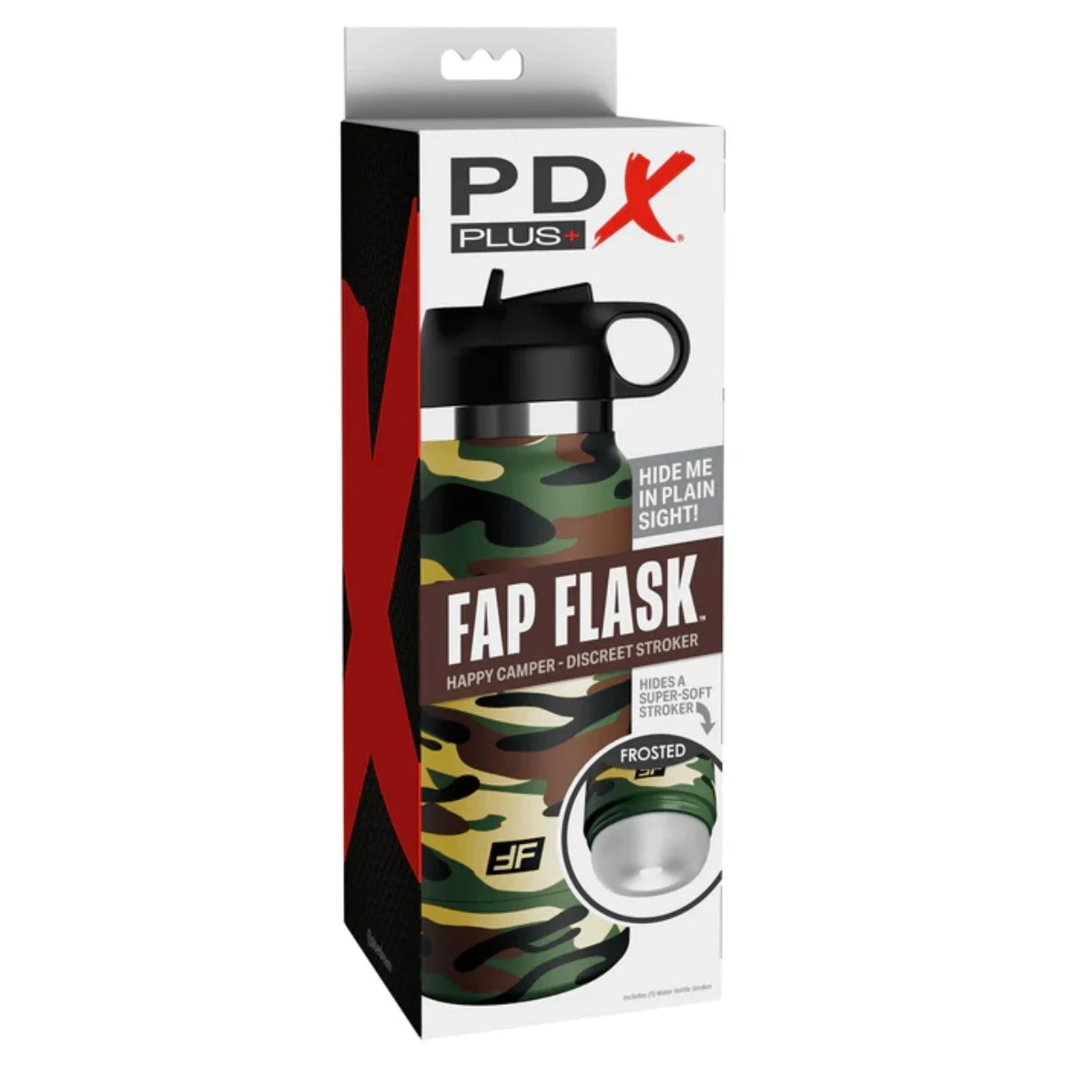 PDX Plus Fap Flask Happy Camper Bottle Masturbator Camouflage