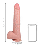 RealRock Extra Long Dildo With Balls Pink 14 Inch