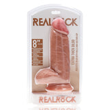 RealRock Extra Thick Dildo With Balls Pink 8 Inch