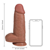 RealRock Extra Thick Dildo With Balls Tan 10 Inch