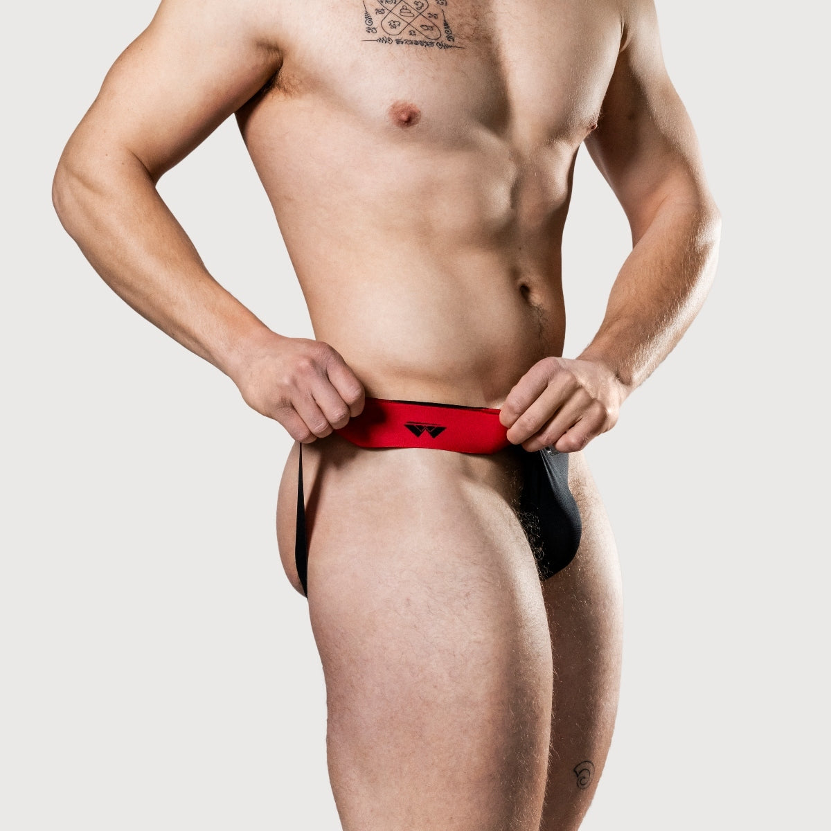 Meyer Marketing Limited Edition 2" Reversible Jock Strap Black Red