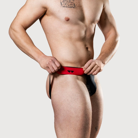 Meyer Marketing Limited Edition 2" Reversible Jock Strap Black Red