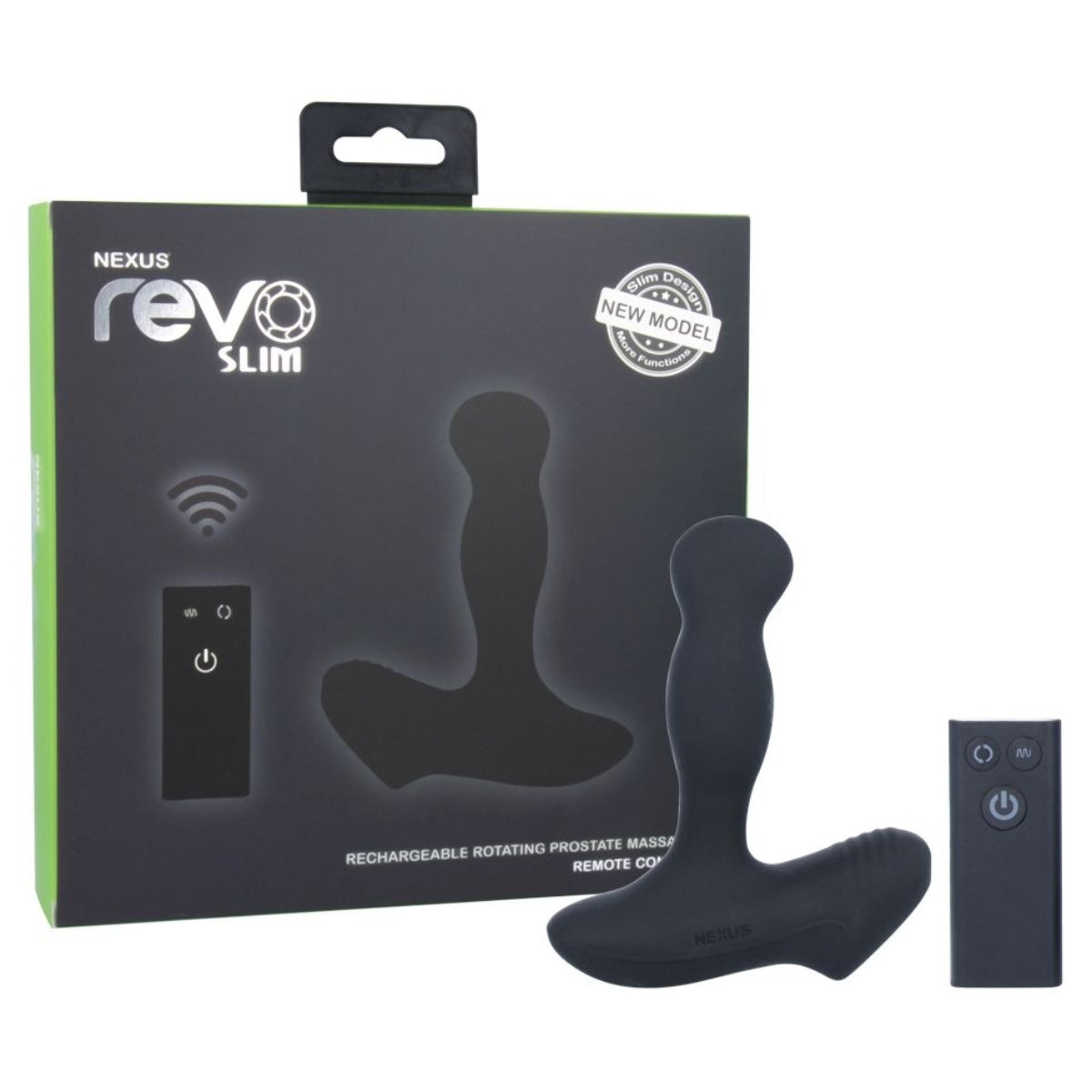 Nexus Revo Slim Rechargeable Rotating Prostate Massager Black