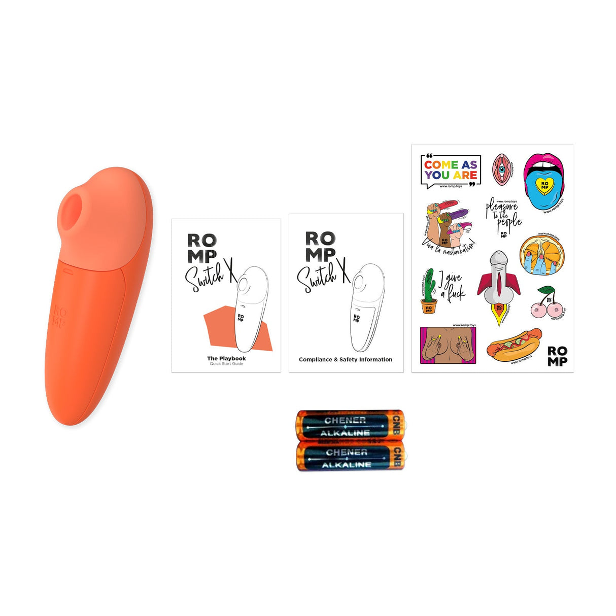 ROMP Switch X Compact Clitoral Stimulator Orange