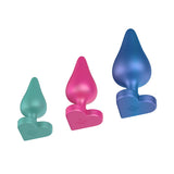 ROMP Luster Anal Training Butt Plug Kit Pink Green Blue