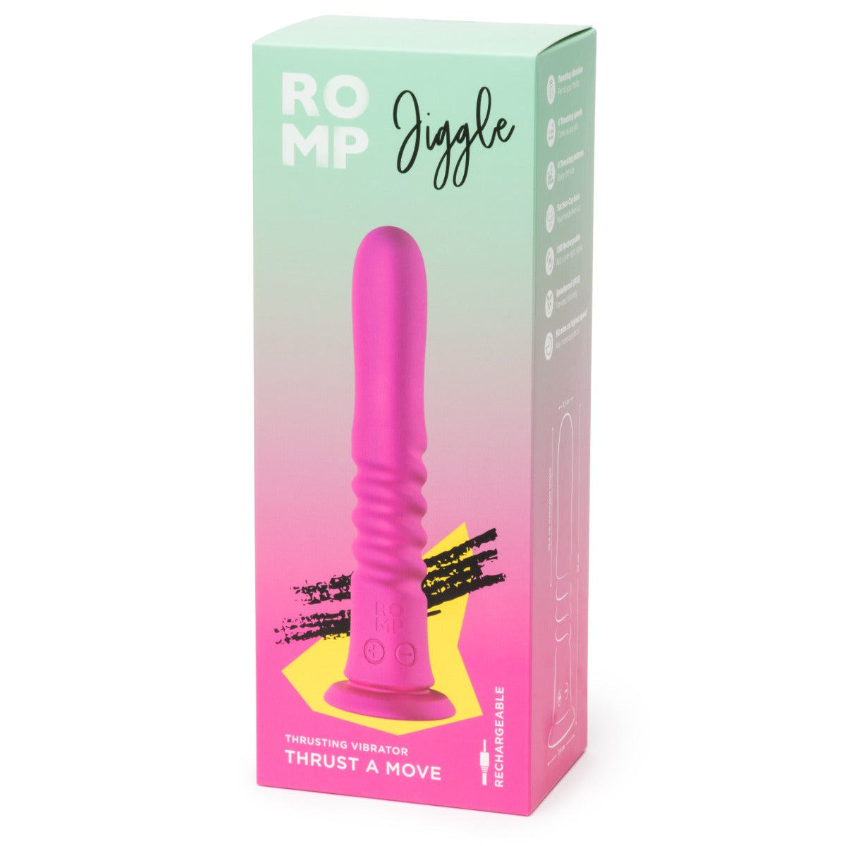 ROMP Jiggle Thrusting Vibrator Pink