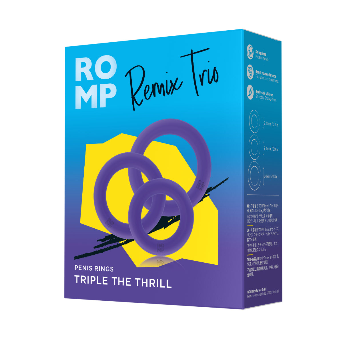 ROMP Remix Trio Cock Rings Purple