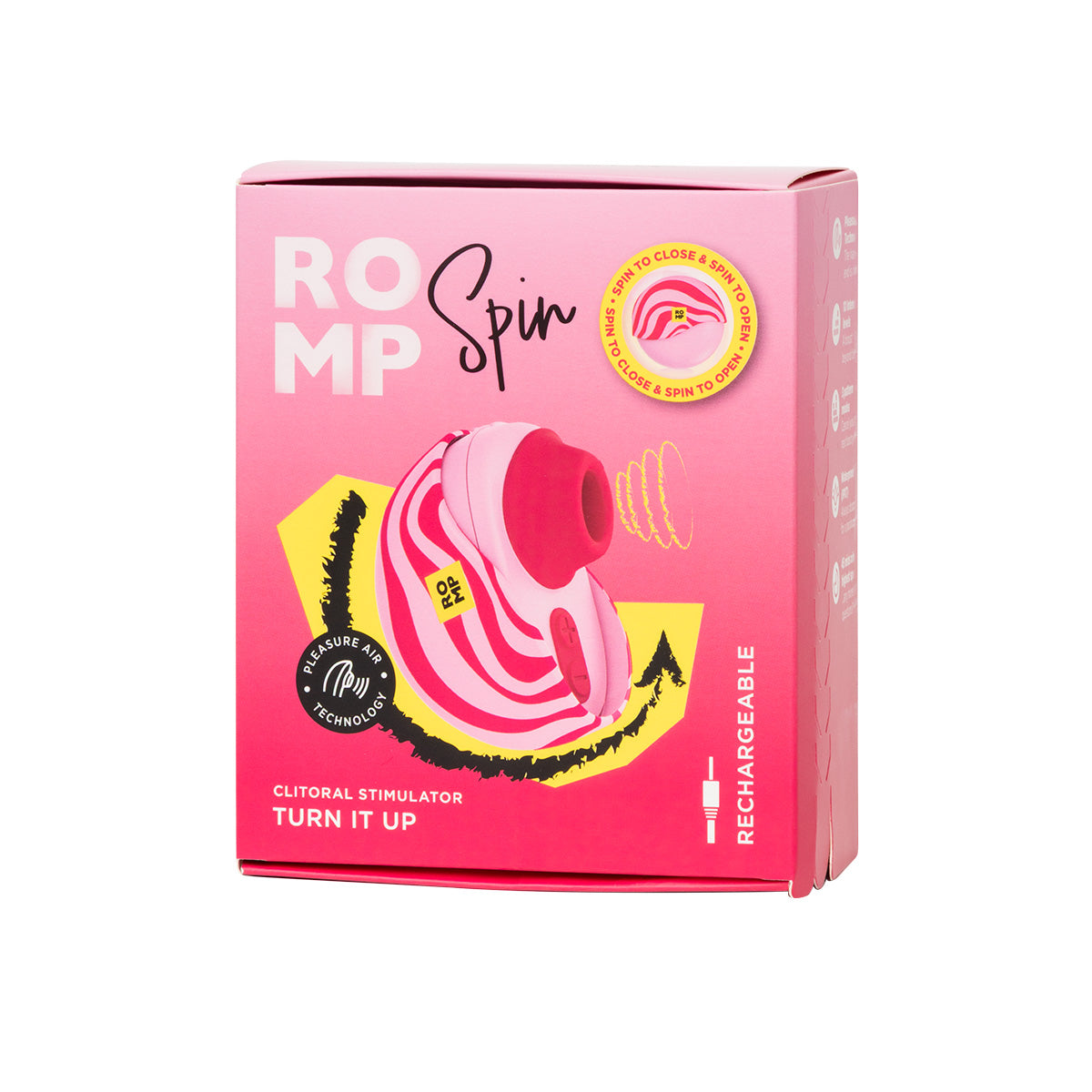 ROMP Spin Clitoral Air Pulse Stimulator Pink
