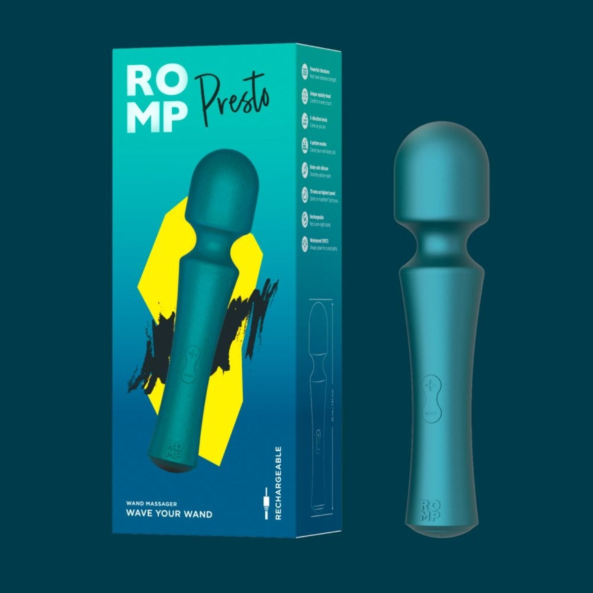 ROMP Presto Wand Massager Green