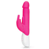 Rabbit Essentials Realistic Rabbit Vibrator With Throbbing Shaft Hot Pink