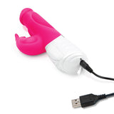 Rabbit Essentials Realistic Rabbit Vibrator With Throbbing Shaft Hot Pink