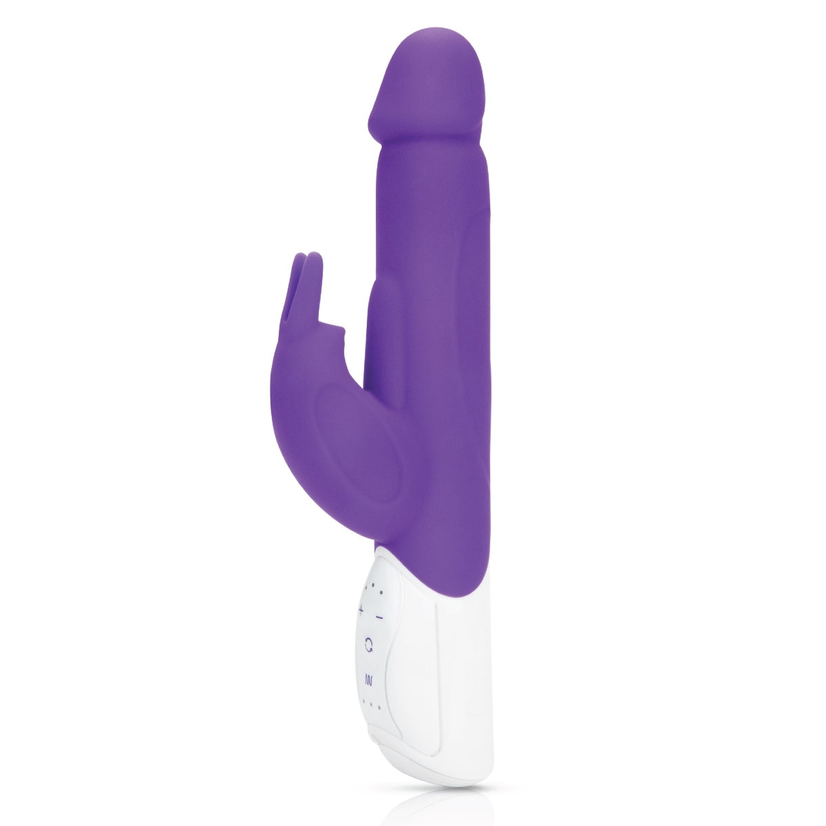 Rabbit Essentials Realistic Rabbit Vibrator With Throbbing Shaft Purple