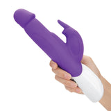 Rabbit Essentials Realistic Rabbit Vibrator With Throbbing Shaft Purple