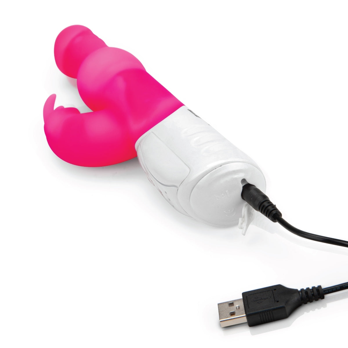 Rabbit Essentials Pearls Rabbit Vibrator With Rotating Shaft Hot Pink