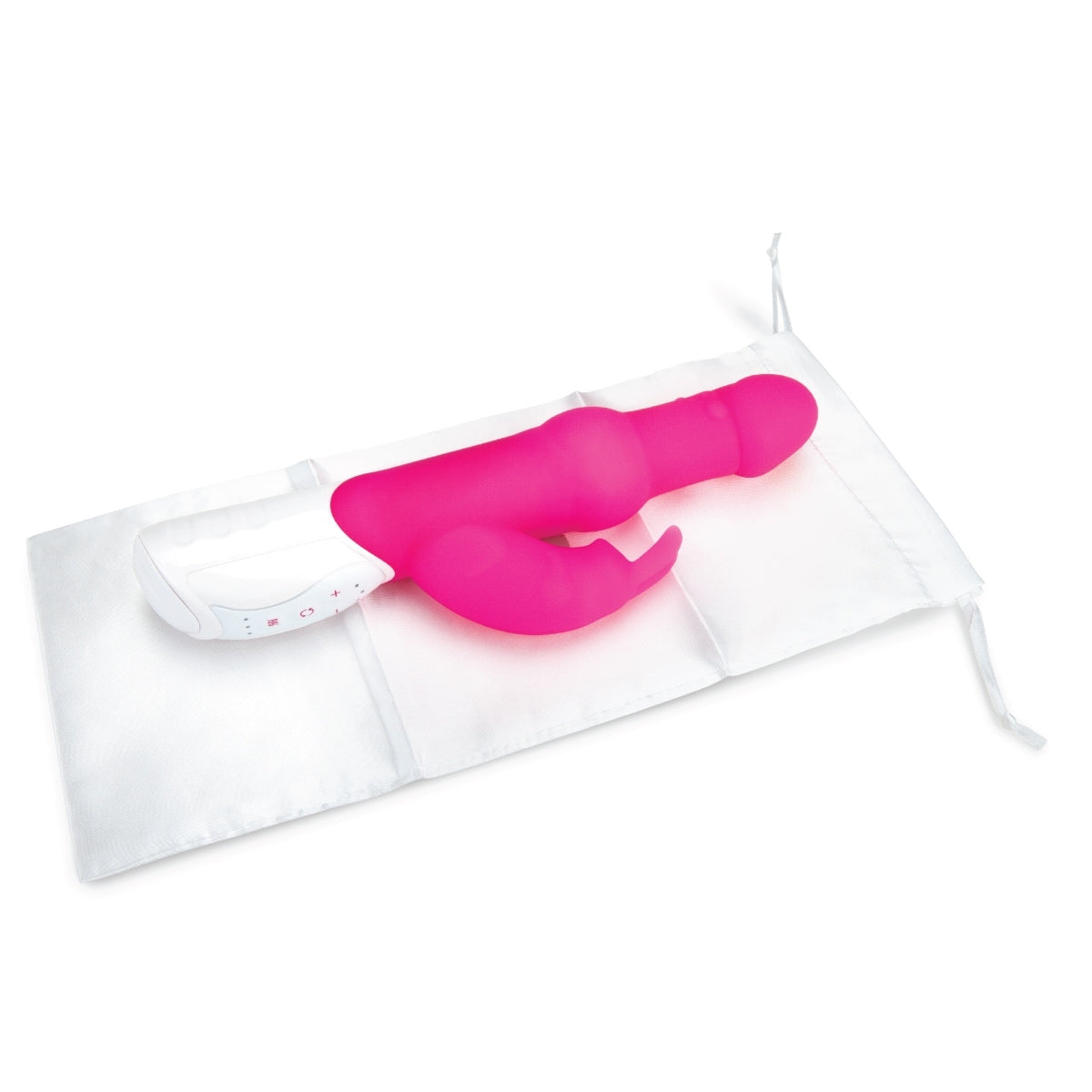 Rabbit Essentials Pearls Rabbit Vibrator With Rotating Shaft Hot Pink