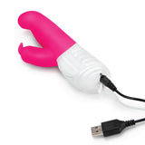 Rabbit Essentials G-Spot Rabbit Vibrator With Rotating Shaft Hot Pink