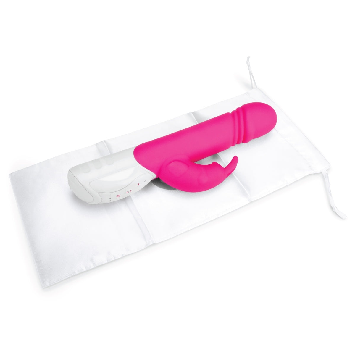 Rabbit Essentials Thrusting Rabbit Vibrator With Throbbing Shaft Hot Pink