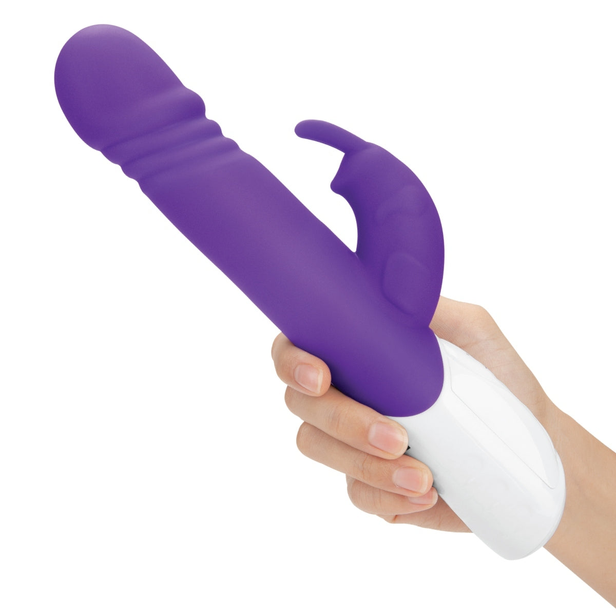 Rabbit Essentials Thrusting Rabbit Vibrator With Throbbing Shaft Purple